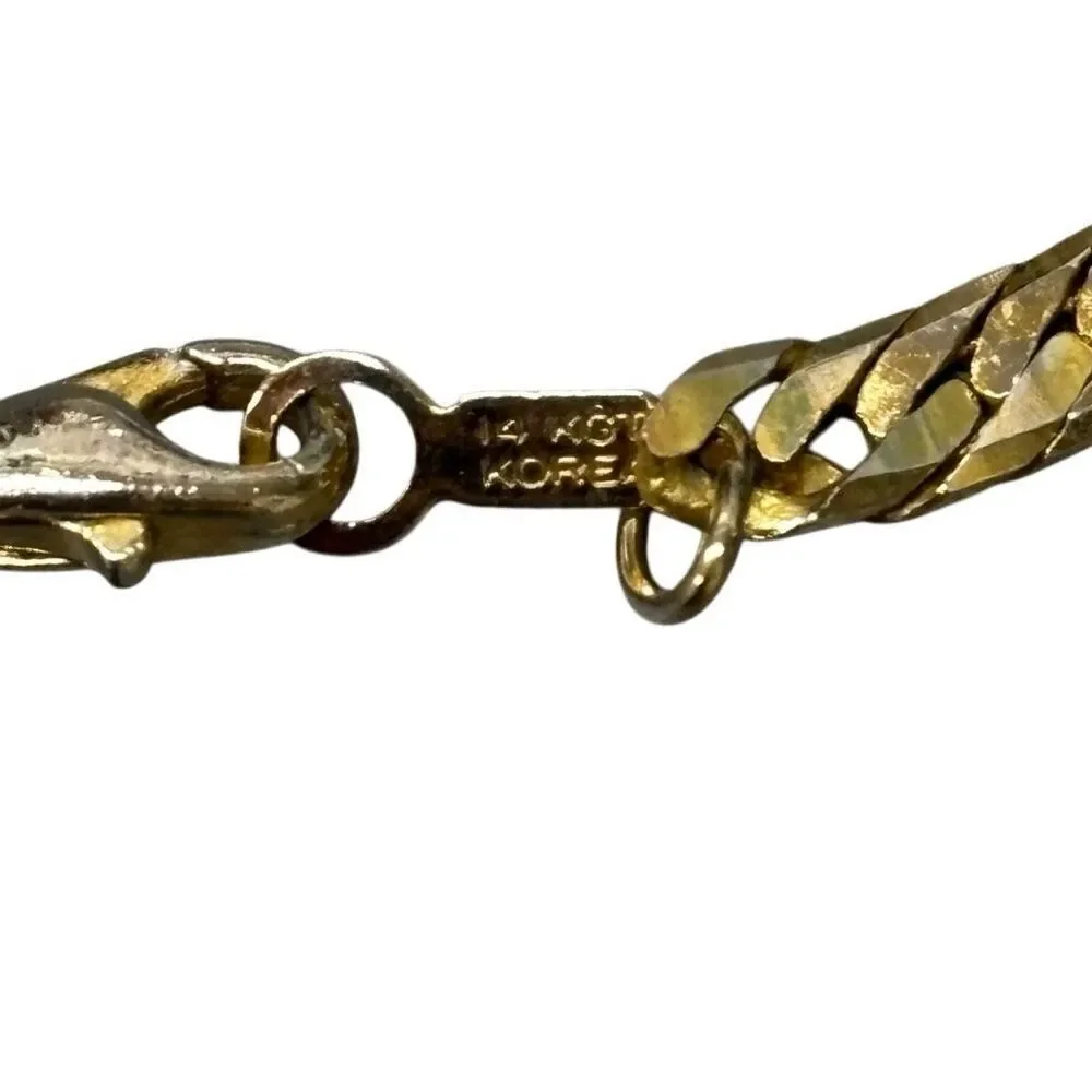Love Creations 14 KGT Gold Plated 22” Harringbone Necklace